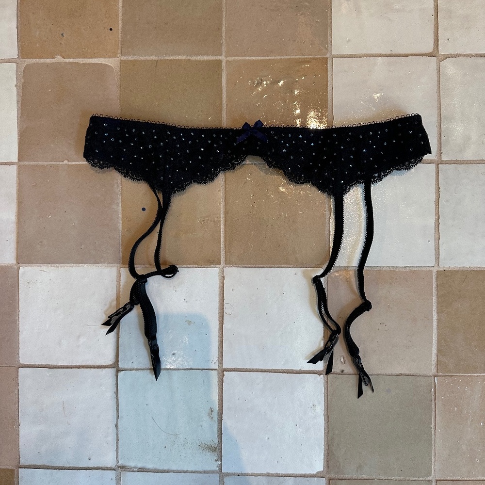 Rhinestone garter belt